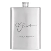 Kaas Minimale zwarte witte ritssluiting Aangepast Flacon (Voorkant)