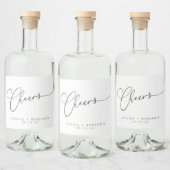 Kaas Minimale zwarte witte ritssluiting Aangepast Likeurfles Etiket (Flessen)