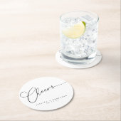 Kaas Minimale zwarte witte ritssluiting Aangepast Ronde Kartonnen Onderzetter (Insitu)