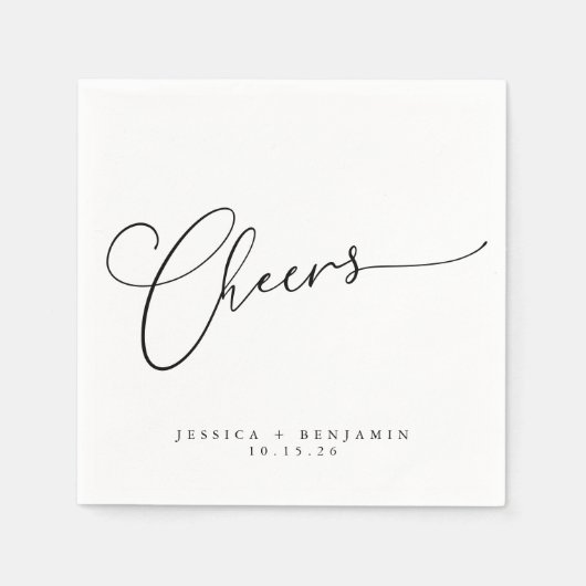 Kaas Minimale zwarte witte ritssluiting Aangepast  Servet (Voorkant)