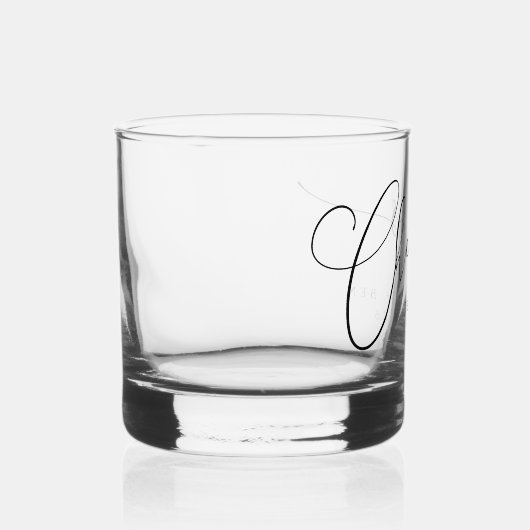 Kaas Minimale zwarte witte ritssluiting Aangepast  Whisky Glas (Rechts)