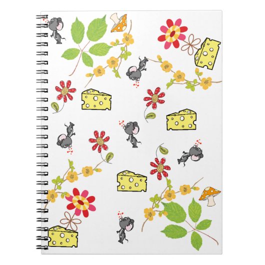 Kaas Muis Bloem Notebook Notitieboek (Voorkant)
