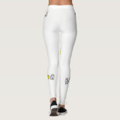 Kaas Muis Geweldige Workout Witte Leggingen  Leggings (Achterkant)