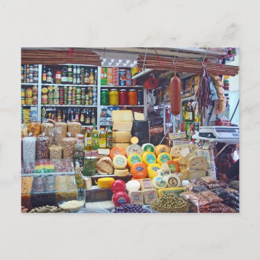 Kaas, olijven en noten briefkaart (Voorkant)