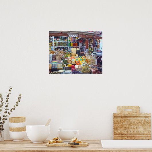 Kaas, olijven en noten poster (Keuken)