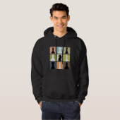 Kaas ontwerp met kaasbord voor schaakspeler hoodie (Voorkant volledig)