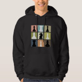 Kaas ontwerp met kaasbord voor schaakspeler hoodie (Voorkant)