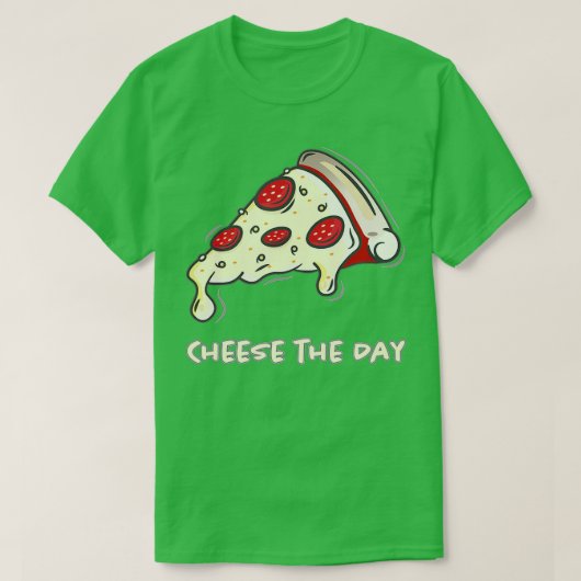 Kaas op de dag dat Pizza de dag van Pizza T-shirt (Design voorkant)