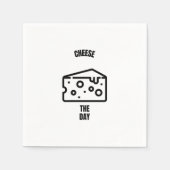 Kaas op de dag grappige grapjes met een pun servet (Voorkant)