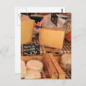 Kaas op een markt briefkaart (Voorkant / Achterkant)