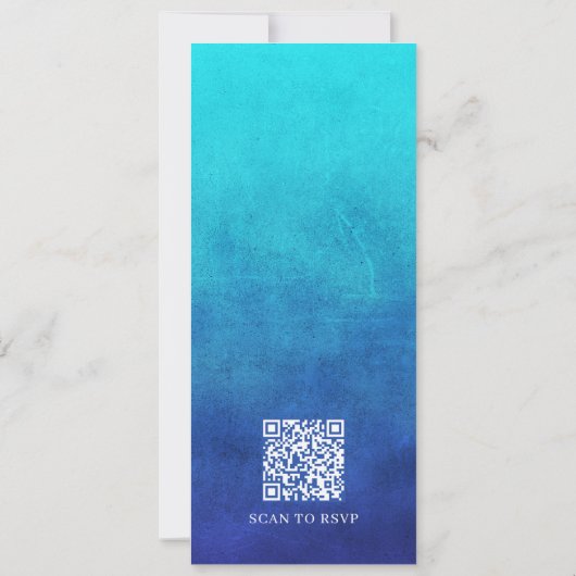 Kaas op het Afstudeerder Trendy Modern Blue Kaart (Achterkant)