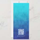 Kaas op het Afstudeerder Trendy Modern Blue Kaart (Achterkant)