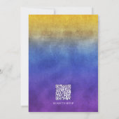 Kaas op het Afstudeerder Trendy Modern Foto Paars  Kaart (Achterkant)