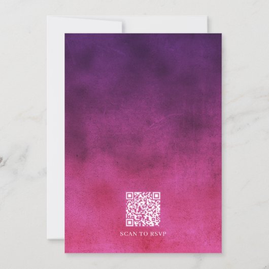 Kaas op het Afstudeerder Trendy Modern foto roze P Kaart (Achterkant)