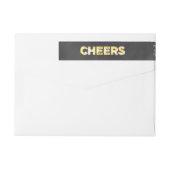 Kaas op het etiket van het retouradres van het bor (Achterkant)