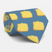 Kaas op voorste plak - aangepaste gestreepte achte stropdas (Opgerold)