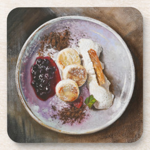 Kaas Pannenkoeken met bessen – Gourmet Food Bier Onderzetter