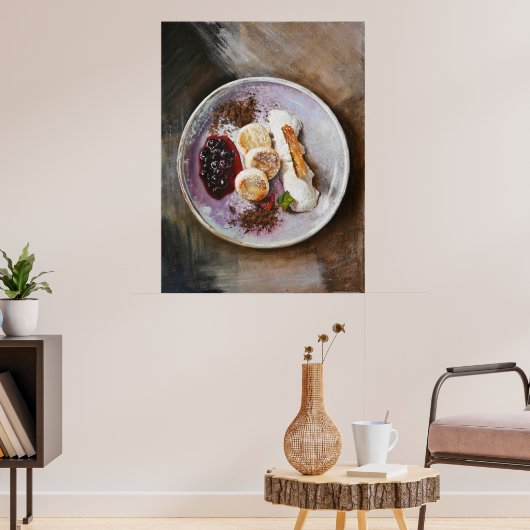 Kaas Pannenkoeken met bessen – Gourmet Food Poster (Woonkamer 3)