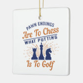 Kaas-pawn eindings zijn net als Golf put Keramisch Ornament (Links)
