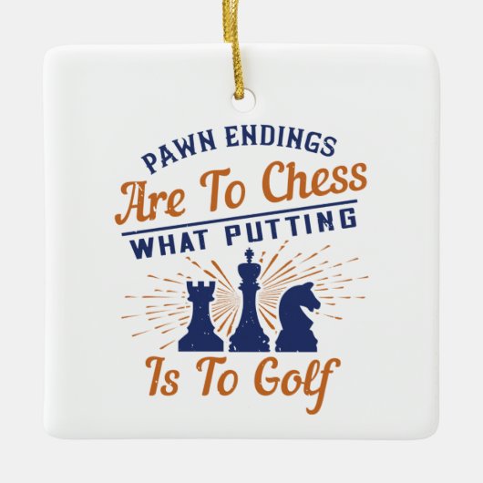 Kaas-pawn eindings zijn net als Golf put Keramisch Ornament (Voorkant)