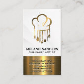 Kaas Pet Kokergereedschap | Goud metaal Visitekaartje (Voorkant)