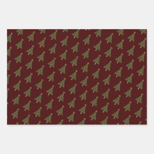 Kaas Piece-kerstboom Inpakpapier Vel (Voorkant 3)