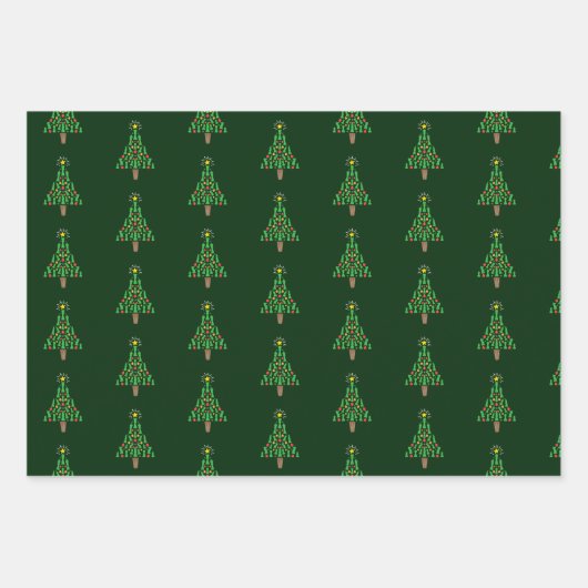 Kaas Piece-kerstboom Inpakpapier Vel (Voorkant)