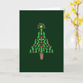 Kaas Piece-kerstboom Kaart (Gele Bloem)