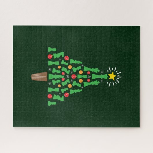 Kaas Piece-kerstboom Legpuzzel (Horizontaal)