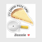 Kaas Pizza en Pizza Cutter Sticker (Vel)