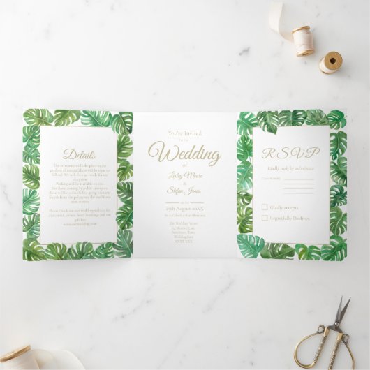 Kaas Plant drivoudig aanmaningsbrief Drieluik Uitnodiging (Binnen)