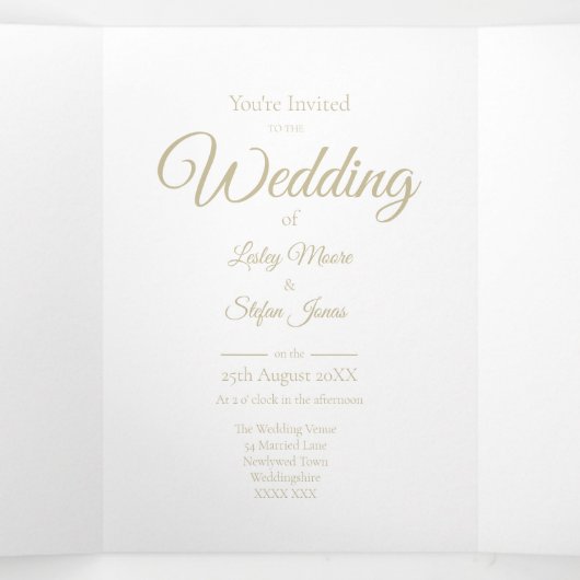 Kaas Plant drivoudig aanmaningsbrief Drieluik Uitnodiging (Binnenkant midden)