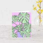 Kaas plant wenskaart. Plant kaart (Gele Bloem)