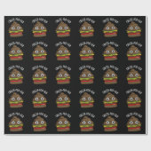 Kaas-poep-ger Funny Poop Pun Dark BG Cadeaupapier (Vlak)