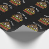 Kaas-poep-ger Funny Poop Pun Dark BG Cadeaupapier (Hoek)
