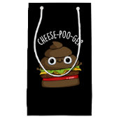 Kaas-poep-ger Funny Poop Pun Dark BG Klein Cadeauzakje (Voorkant)