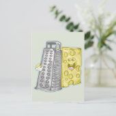 Kaas raspen met een rasp Grappig eten Briefkaart (Staand voorkant)