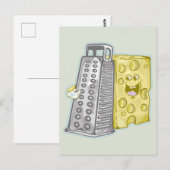 Kaas raspen met een rasp Grappig eten Briefkaart (Voorkant / Achterkant)