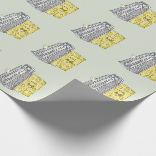 Kaas raspen met een rasp Grappig eten Cadeaupapier (Hoek)