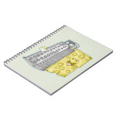 Kaas raspen met een rasp Grappig eten Notitieboek (Linkerzijde)