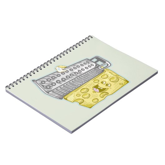 Kaas raspen met een rasp Grappig eten Notitieboek (Linkerzijde)