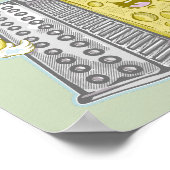 Kaas raspen met een rasp Grappig eten Poster (Hoek)