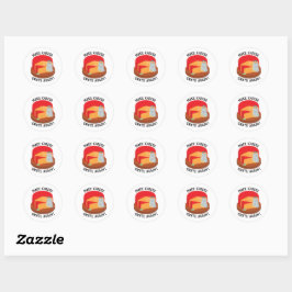 Kaas rooster opnieuw maken ronde sticker