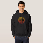 Kaas-schaakartikelen Retro Hoodie (Voorkant volledig)