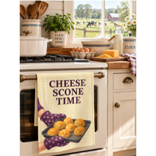 Kaas Scone Tijd — Keuken Theedoek