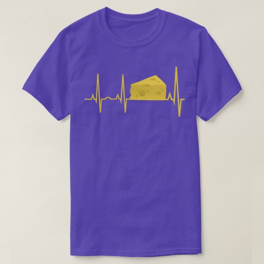 Kaas Shirt met hartslag Funny Cheese Gift (Design voorkant)