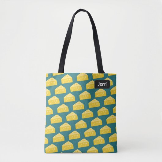 Kaas snack - Toon Style, jouw naam / initialen op Tote Bag (Voorkant)