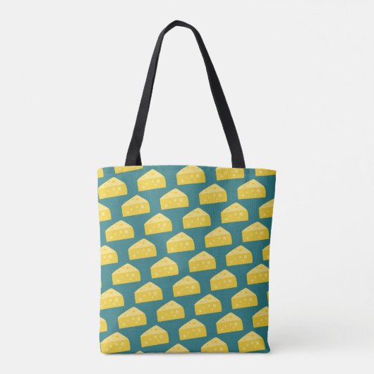 Kaas snack - Toon Style, jouw naam / initialen op Tote Bag (Achterkant)