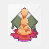 Kaas stuk Pawn Fleece Deken (Voorkant)