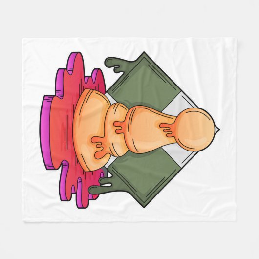 Kaas stuk Pawn Fleece Deken (Voorkant (Horizontaal))